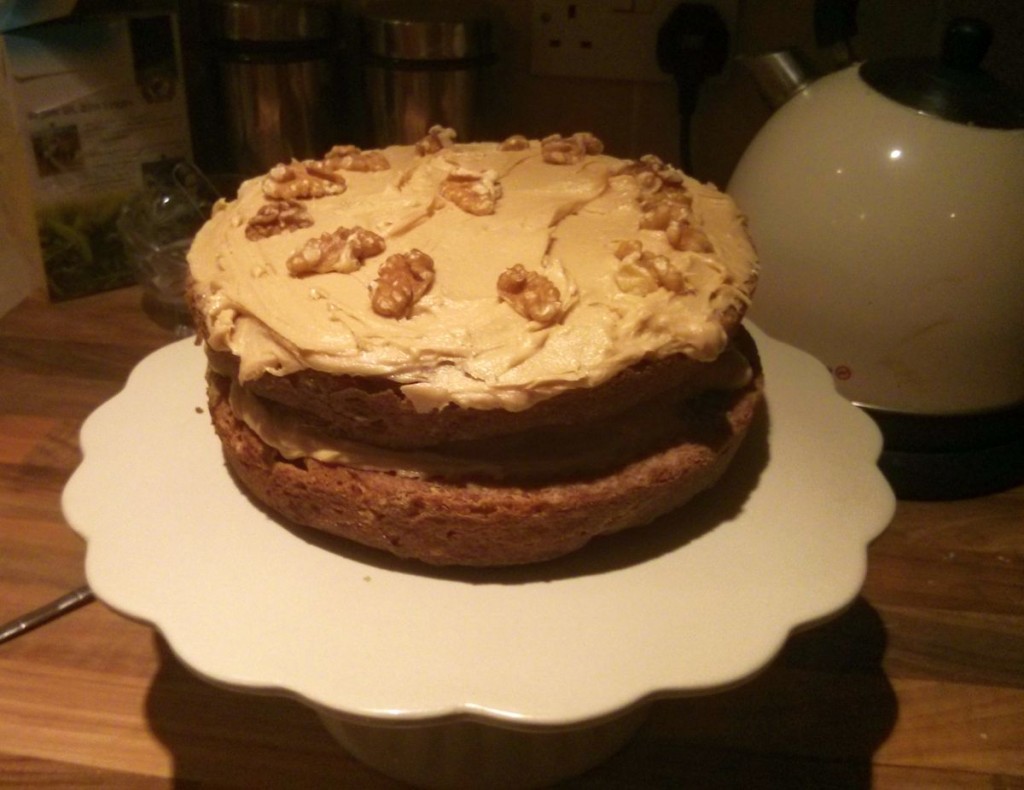 Gluten Free Coffee and Walnut Cake